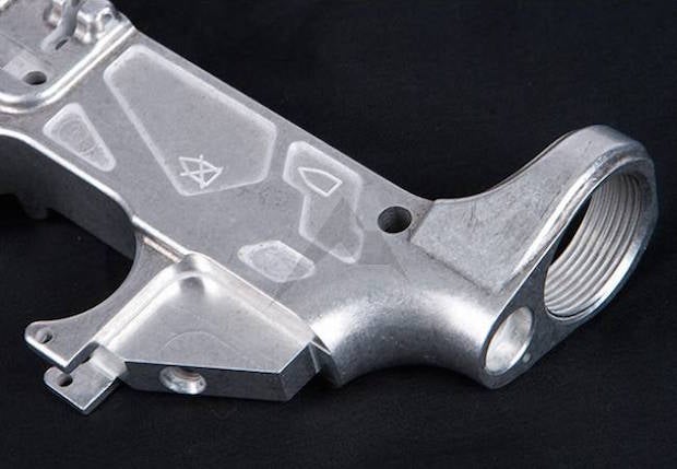 Milsport Arms Skeletonized 80% AR-15 Lower Receiver buffer tube.