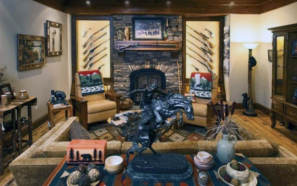 collectors-gun-room-design-with-seating-area