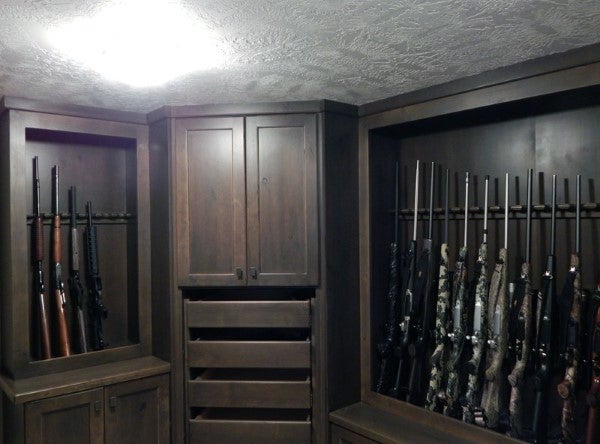 dark-brown-home-basement-gun-room-cabinets