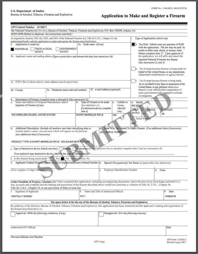 TFB TUTORIAL: Using The ATF Eforms NFA Application System -The Firearm Blog