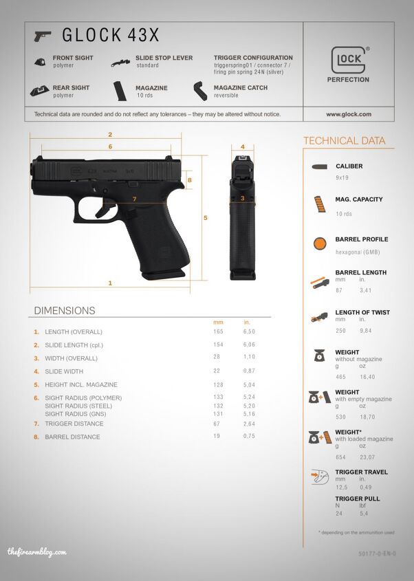 Glock 43 Vs 43x Size