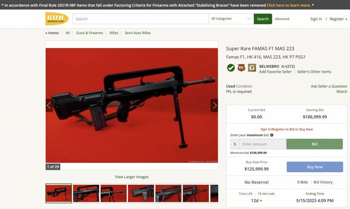 An Imported FAMAS with Serial #13 is Being Sold for a Silly Amount of Money